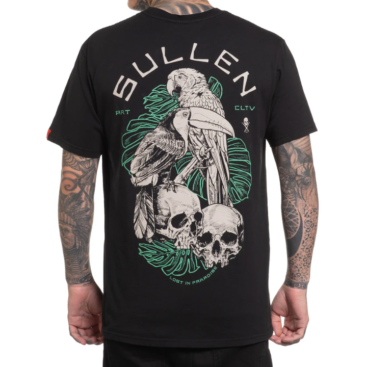 S/S BIRDS OF PARADISE - BLK